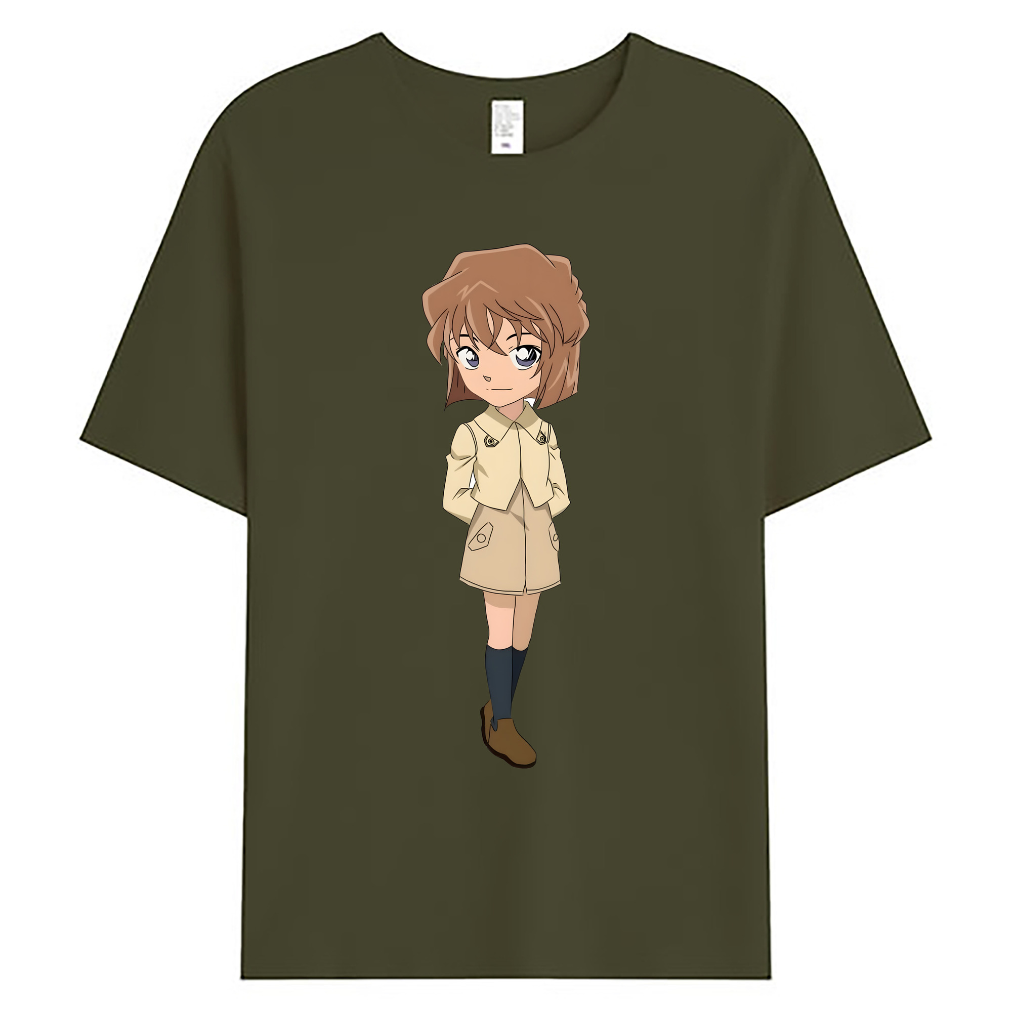 （画像用） 名探偵コナン 灰原 哀 はいばら あい Detective Conan Anita Hailey、Vi Graythorn Haibara Ai 綿100％ メンズ半袖Tシャツ｜肌触りやわらか＆通気性